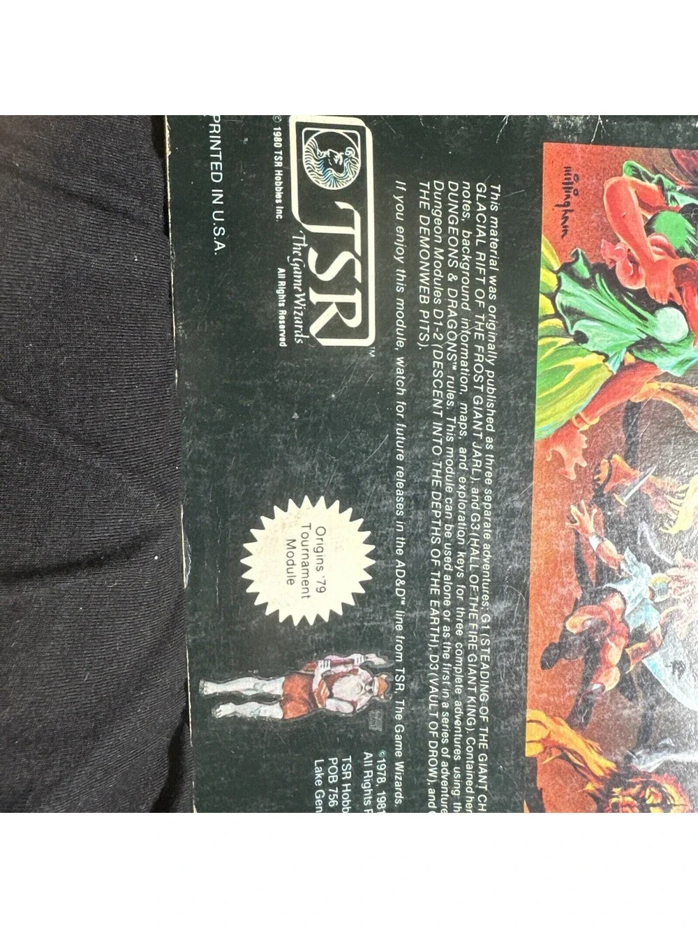 1978 AD&D 1st Edition Module G1-2-3 Against The Giants by Gary Gygax TSR 9058